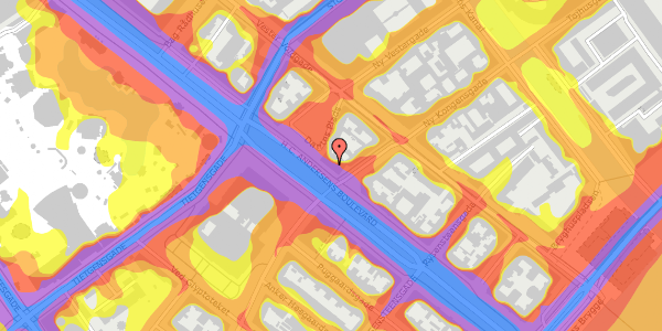 Trafikstøjkort på H.C. Andersens Boulevard 35, 1. , 1553 København V