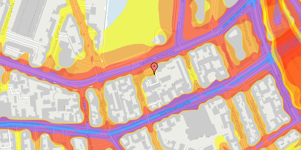 Trafikstøjkort på Gammel Kongevej 15, 1. th, 1610 København V