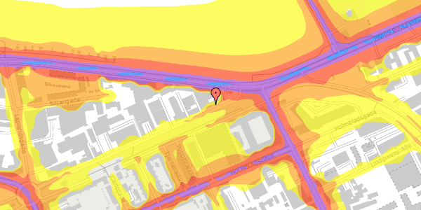 Trafikstøjkort på Prags Boulevard 65, 2300 København S