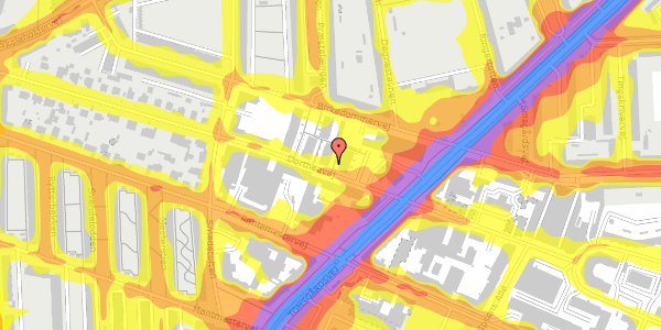 Trafikstøjkort på Dortheavej 34, 1. 6, 2400 København NV