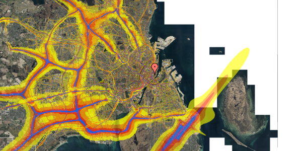 Trafikstøjkort på Lille Kongensgade 20A, 3. th, 1074 København K