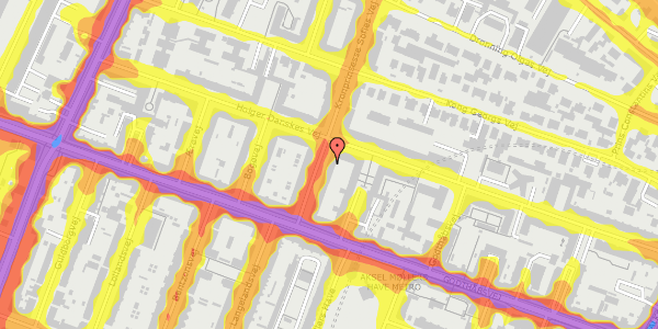 Trafikstøjkort på Kronprinsesse Sofies Vej 10, 1. , 2000 Frederiksberg