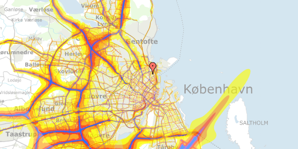 Trafikstøjkort på Østerfælled Torv 12, st. , 2100 København Ø