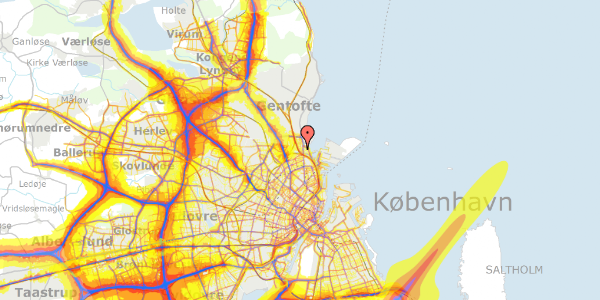 Trafikstøjkort på Sølundsvej 8C, 2100 København Ø