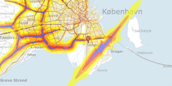 Trafikstøjkort på Agerhønestien 54, 2770 Kastrup