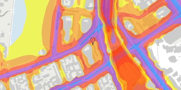 Trafikstøjkort på Meldahlsgade 5, 6. th, 1613 København V