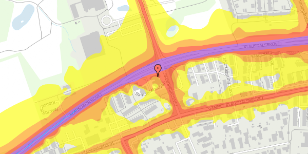 Trafikstøjkort på Klausdalsbrovej 493, 1. , 2730 Herlev