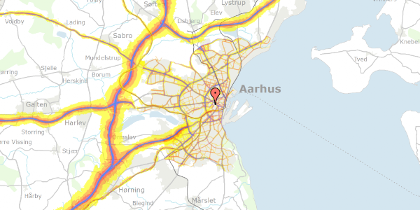 Trafikstøjkort på Ceres Allé 13, 8000 Aarhus C