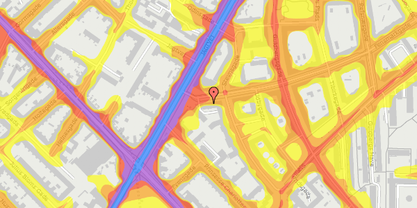 Trafikstøjkort på Fensmarkgade 67, kl. , 2200 København N