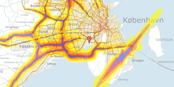 Trafikstøjkort på Hf. Sundbo 41, 2450 København SV