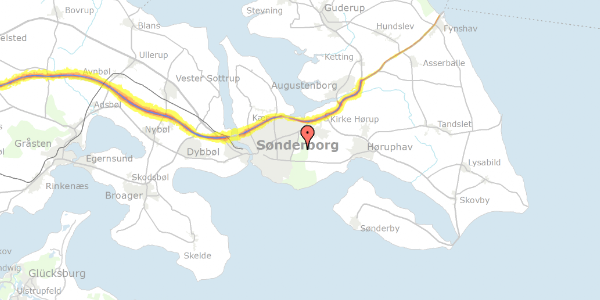 Trafikstøjkort på Store Skovly 48, 6400 Sønderborg