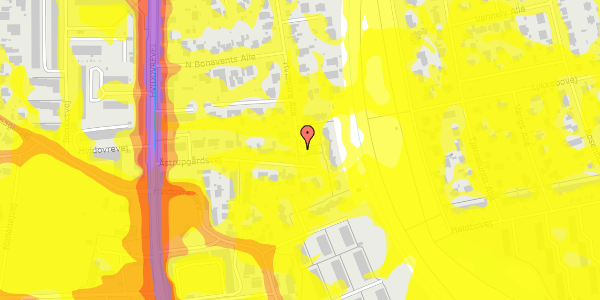 Trafikstøjkort på Åstrupgårdsvej 13, 2650 Hvidovre