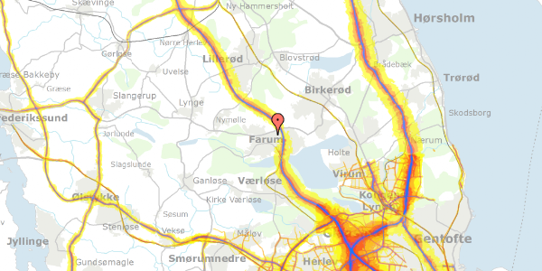 Trafikstøjkort på Bygmarken 17, 1. , 3520 Farum