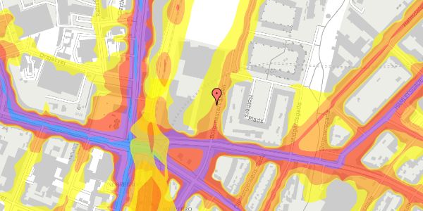 Trafikstøjkort på Borgmestervangen 9, 1. 5, 2200 København N