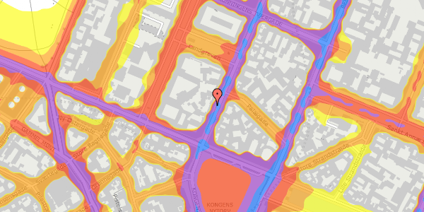 Trafikstøjkort på Store Kongensgade 7E, 1264 København K