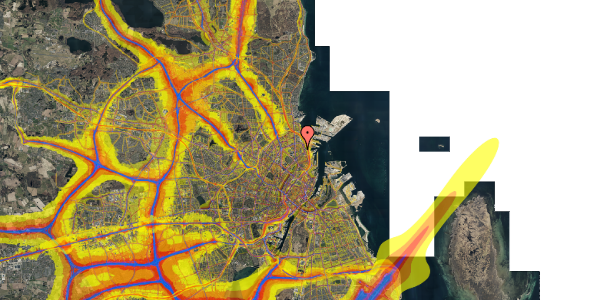 Trafikstøjkort på Viborggade 46, 2100 København Ø