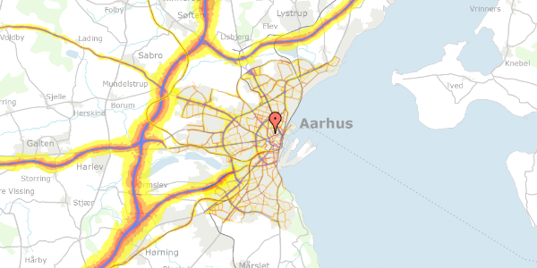 Trafikstøjkort på Skt. Marcus Kirkeplads 1, 1. , 8000 Aarhus C