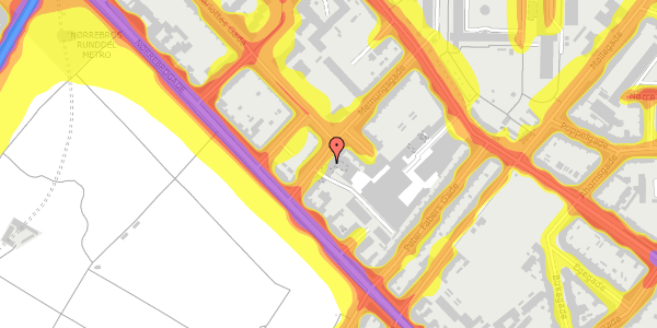 Trafikstøjkort på Meinungsgade 8, 3. , 2200 København N