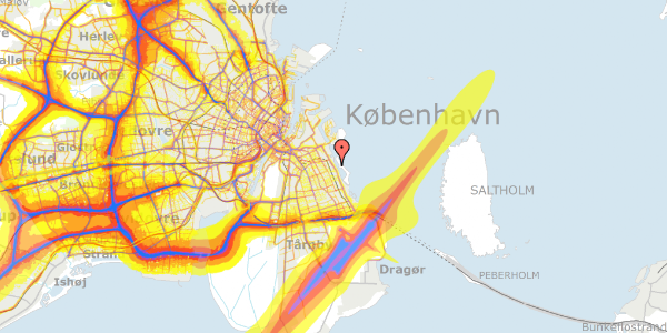 Trafikstøjkort på Amager Strandvej 140B, 2300 København S