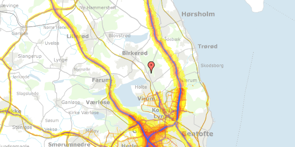 Trafikstøjkort på Kongevejen 429, 2. 217, 2840 Holte