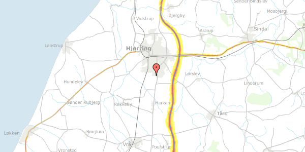 Trafikstøjkort på Halvorsmindevej 31A, 9800 Hjørring