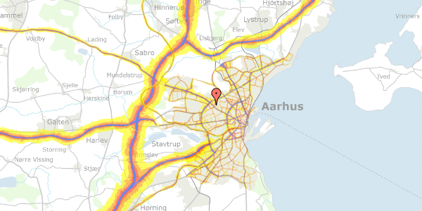 Trafikstøjkort på Bispehavevej 57, 8210 Aarhus V