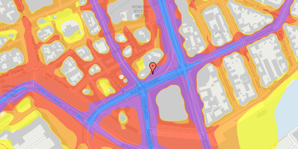 Trafikstøjkort på Holmens Kanal 16, 2. , 1060 København K