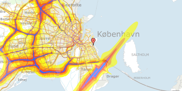 Trafikstøjkort på Lergravsvej 53, 2300 København S