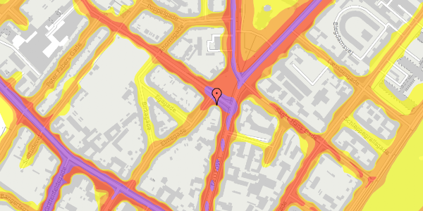 Trafikstøjkort på Elmegade 30, 2200 København N