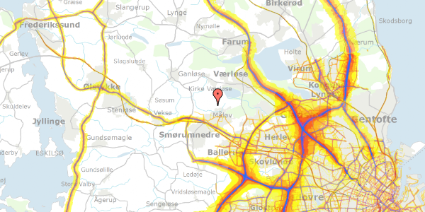 Trafikstøjkort på Tårnet 16, 3500 Værløse