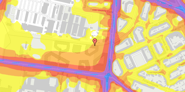 Trafikstøjkort på Faste Batteri Vej 102, 4. th, 2300 København S