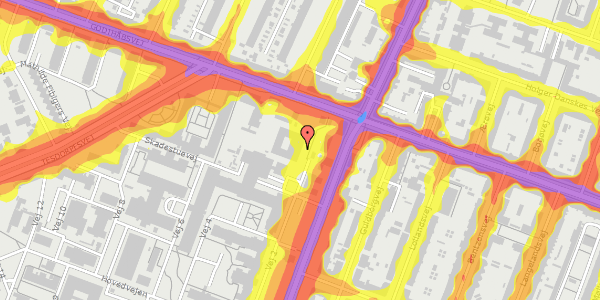 Trafikstøjkort på Vej 2 5, 2000 Frederiksberg