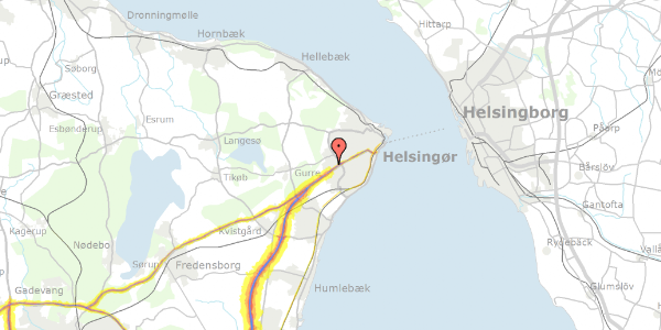 Trafikstøjkort på Fabriksvej 25A, st. , 3000 Helsingør