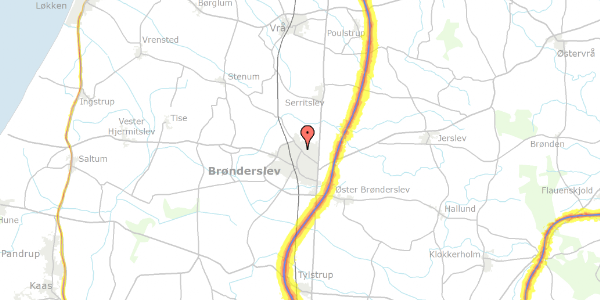 Trafikstøjkort på Tolstrupvej 5, 2. 4, 9700 Brønderslev