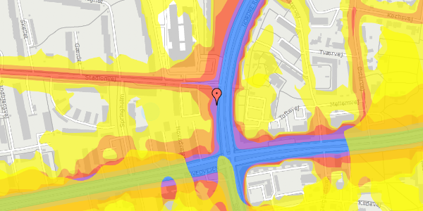 Trafikstøjkort på Nordre Ringvej 7, 2600 Glostrup