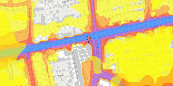 Trafikstøjkort på Glostrup Shoppingcenter 103, 1. , 2600 Glostrup