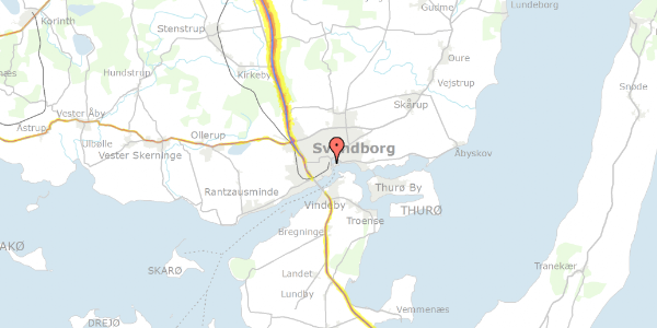 Trafikstøjkort på Klosterplads 8B, 5700 Svendborg