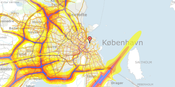 Trafikstøjkort på Amaliegade 34, 1256 København K