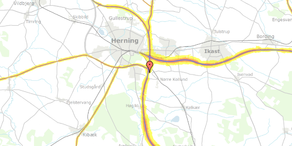 Trafikstøjkort på Kollundvej 59, 7400 Herning