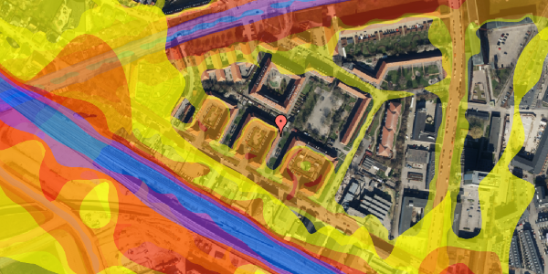 Trafikstøjkort på Høffdingsvej 43, kl. 1, 2500 Valby