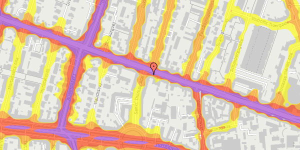 Trafikstøjkort på Gammel Kongevej 95, 1850 Frederiksberg C