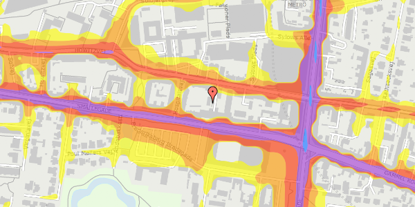 Trafikstøjkort på Howitzvej 21B, 2000 Frederiksberg