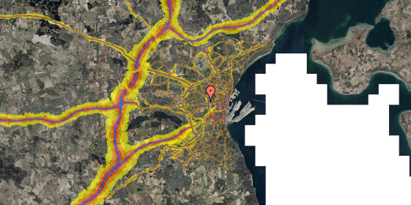 Trafikstøjkort på Haveforeningen Solvangen 11, 8230 Åbyhøj