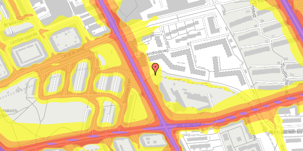 Trafikstøjkort på Strandlodsvej 67G, 2300 København S