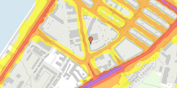 Trafikstøjkort på Snorresgade 19, st. , 2300 København S