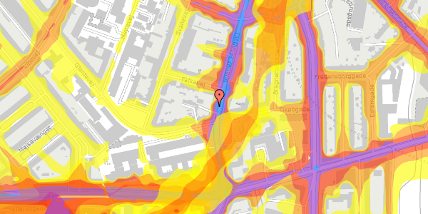 Trafikstøjkort på Nordre Fasanvej 239, 2200 København N