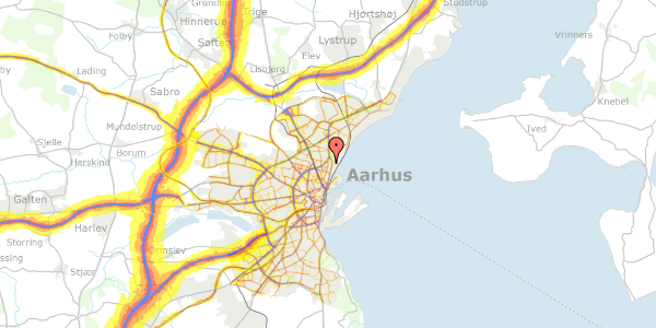 Trafikstøjkort på Tordenskjoldsgade 81, 8200 Aarhus N