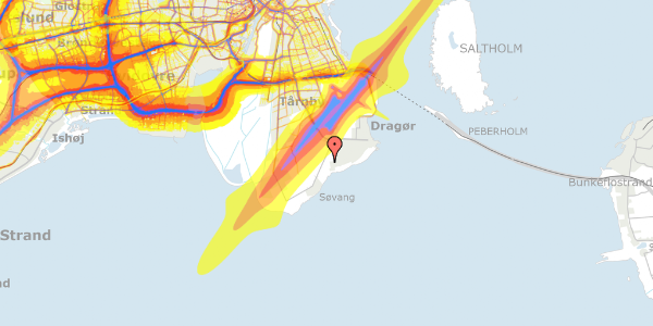 Trafikstøjkort på Bachersmindevej 13, 2791 Dragør