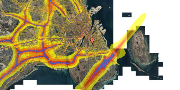 Trafikstøjkort på Sundbygårdsvej 67, 1. th, 2300 København S