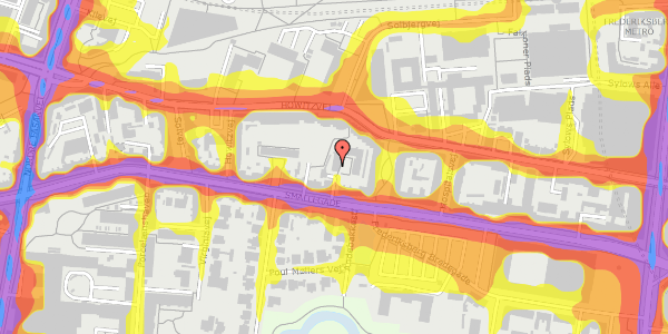 Trafikstøjkort på Smallegade 30H, 2000 Frederiksberg